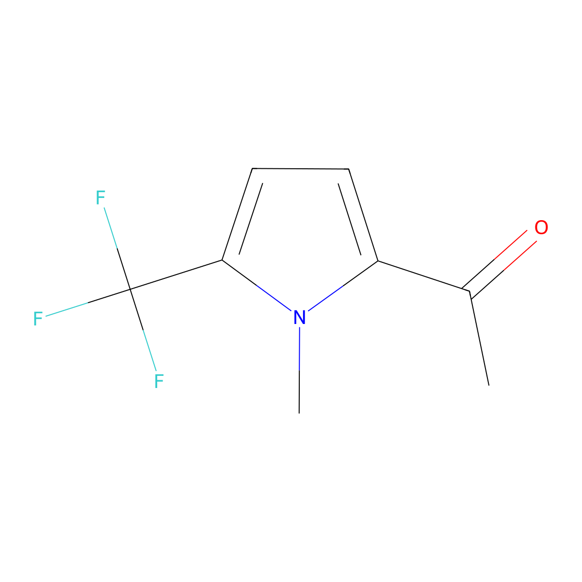 1-[1-methyl-5-(trifluoromethyl)-1H-pyrrol-2-yl]ethan-1-one molecular structure, CAS 1068468-94-9