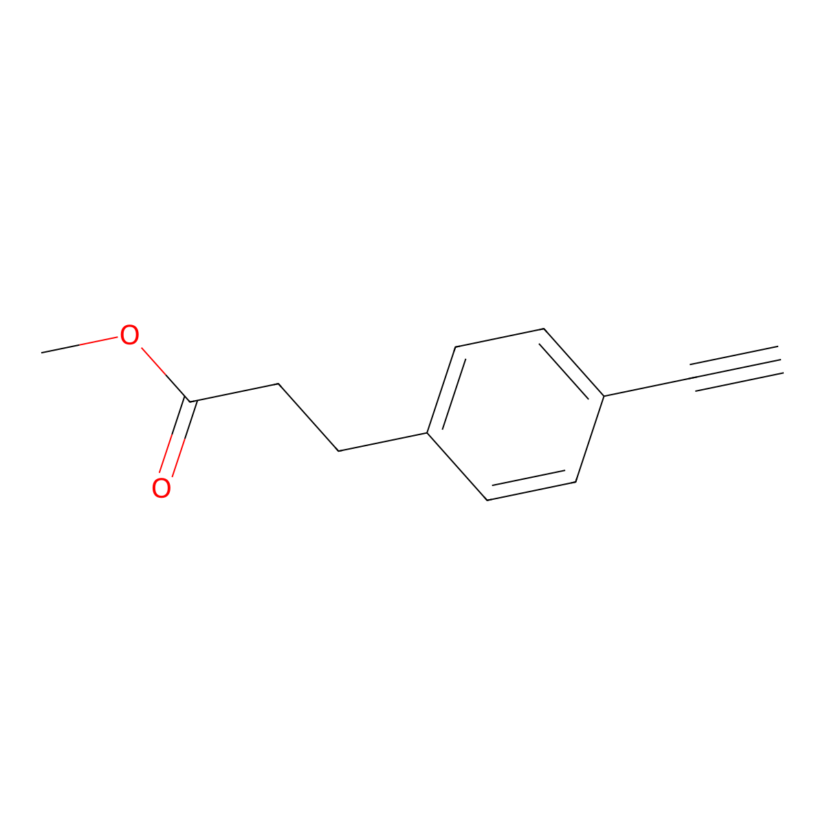 Methyl 3-(4-Ethynylphenyl)propanoate molecular structure, CAS 1068471-18-0