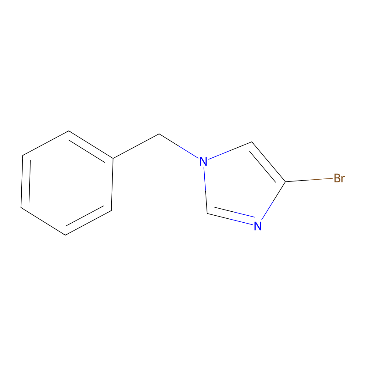 1-benzyl-4-bromo-1H-imidazole molecular structure, CAS 106848-38-8