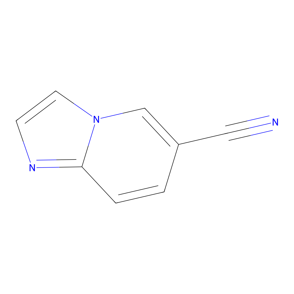 Imidazo[1,2-a]pyridine-6-carbonitrile molecular structure, CAS 106850-34-4