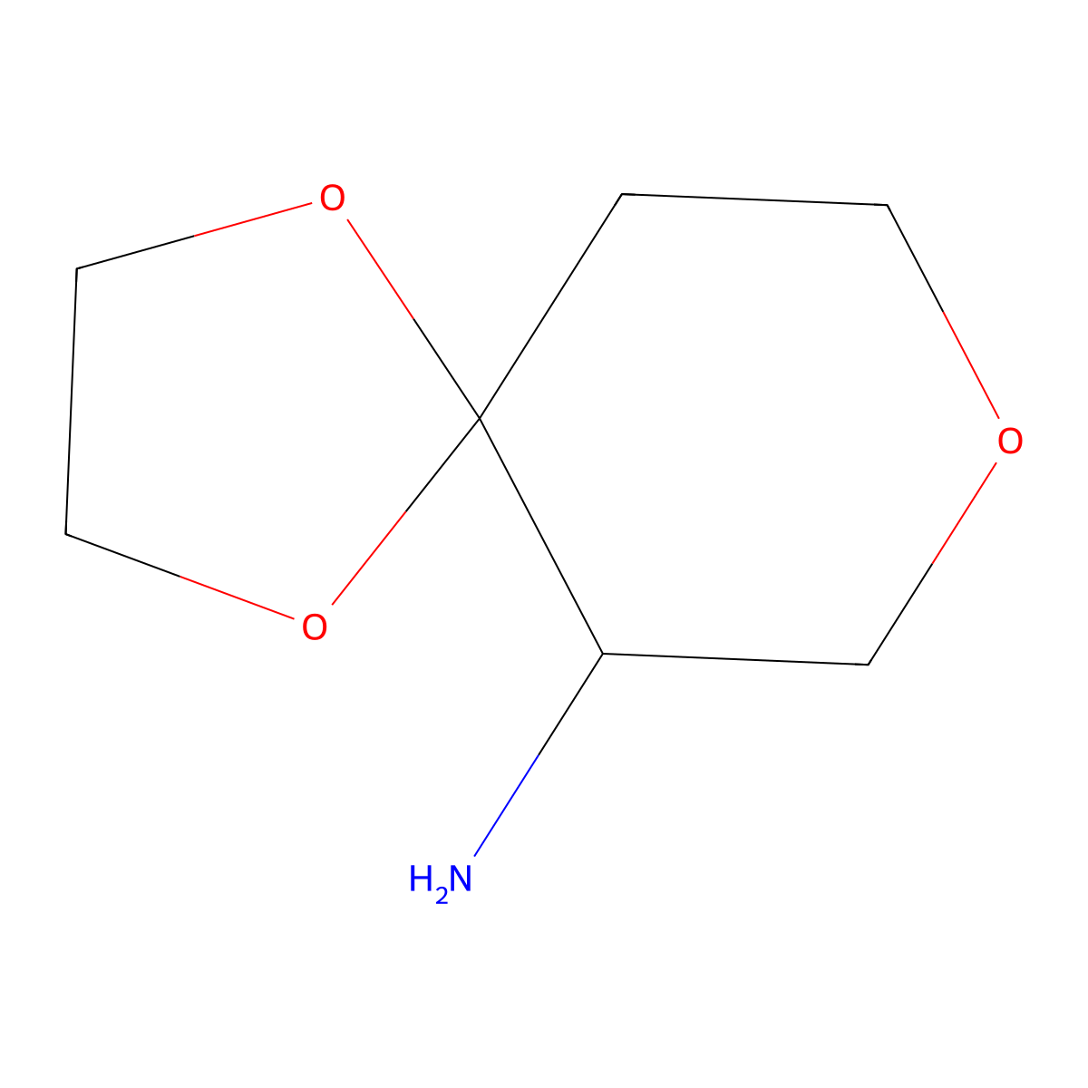 6-Amino-1,4,8-trioxaspiro[4.5]decane molecular structure, CAS 1068523-26-1