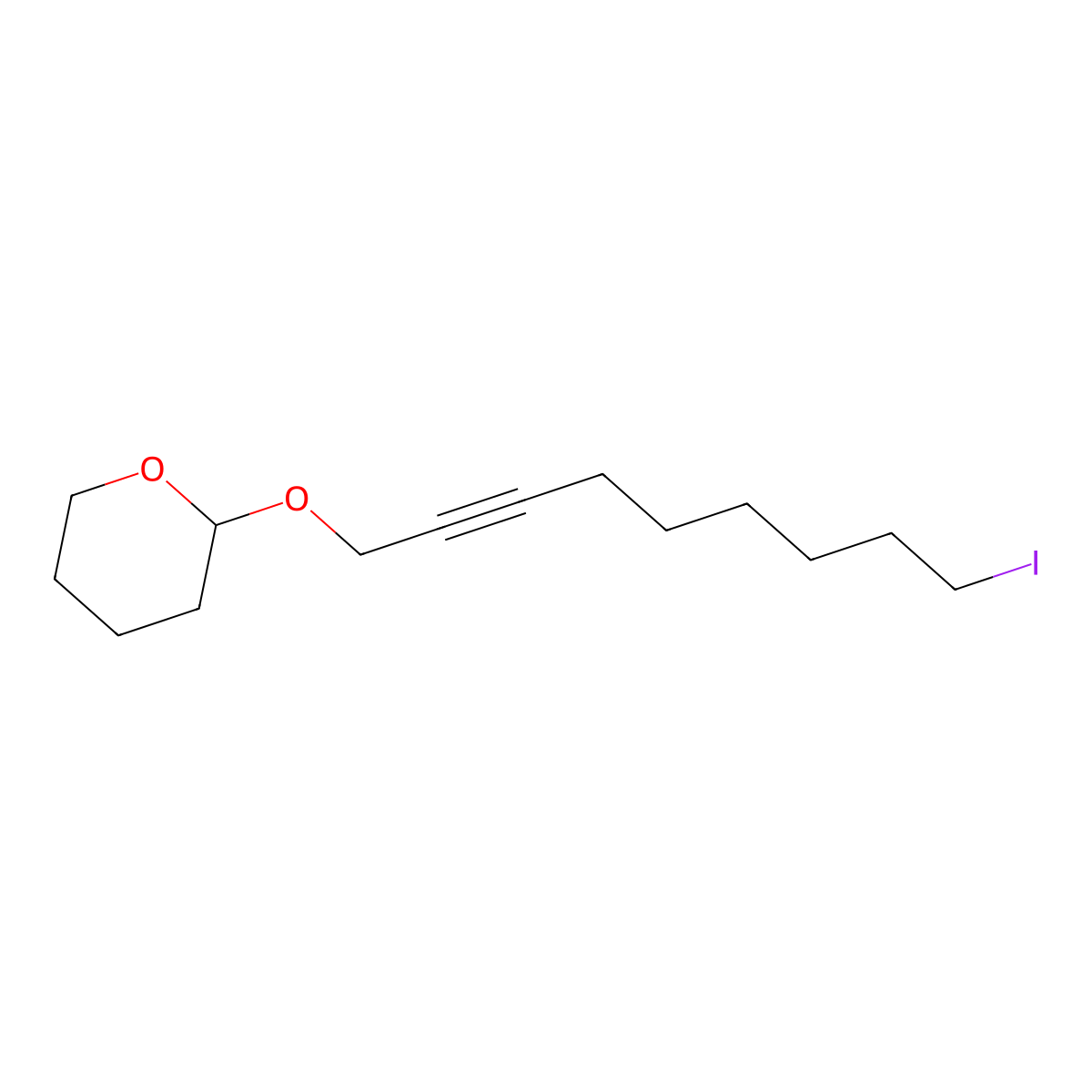 2-((9-Iodonon-2-yn-1-yl)oxy)tetrahydro-2H-pyran molecular structure, CAS 106853-43-4