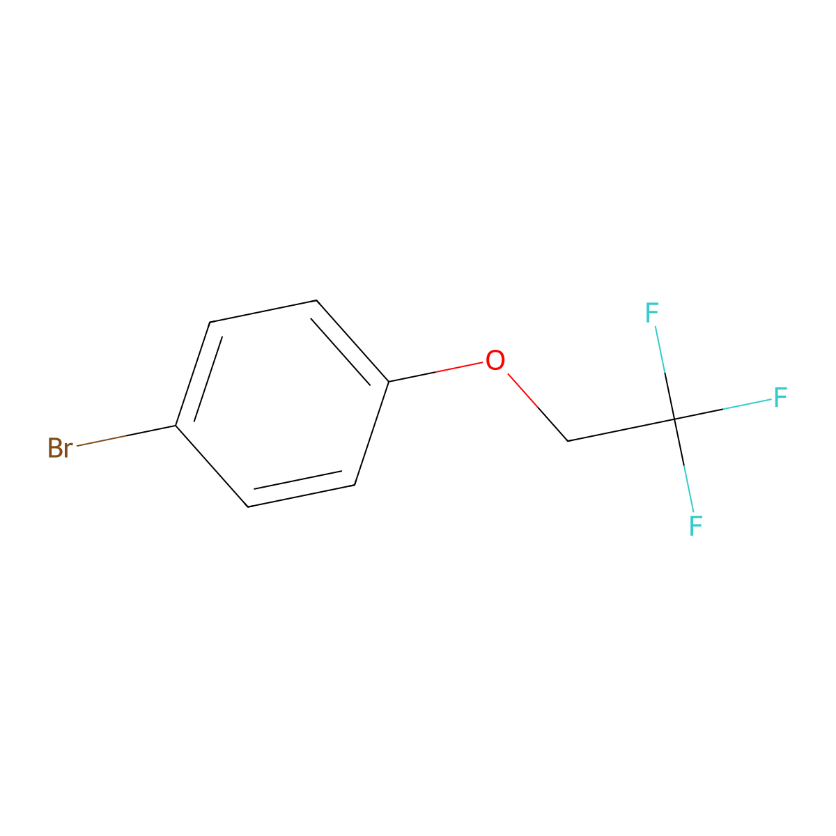 1-Bromo-4-(2,2,2-trifluoroethoxy)benzene molecular structure, CAS 106854-77-7