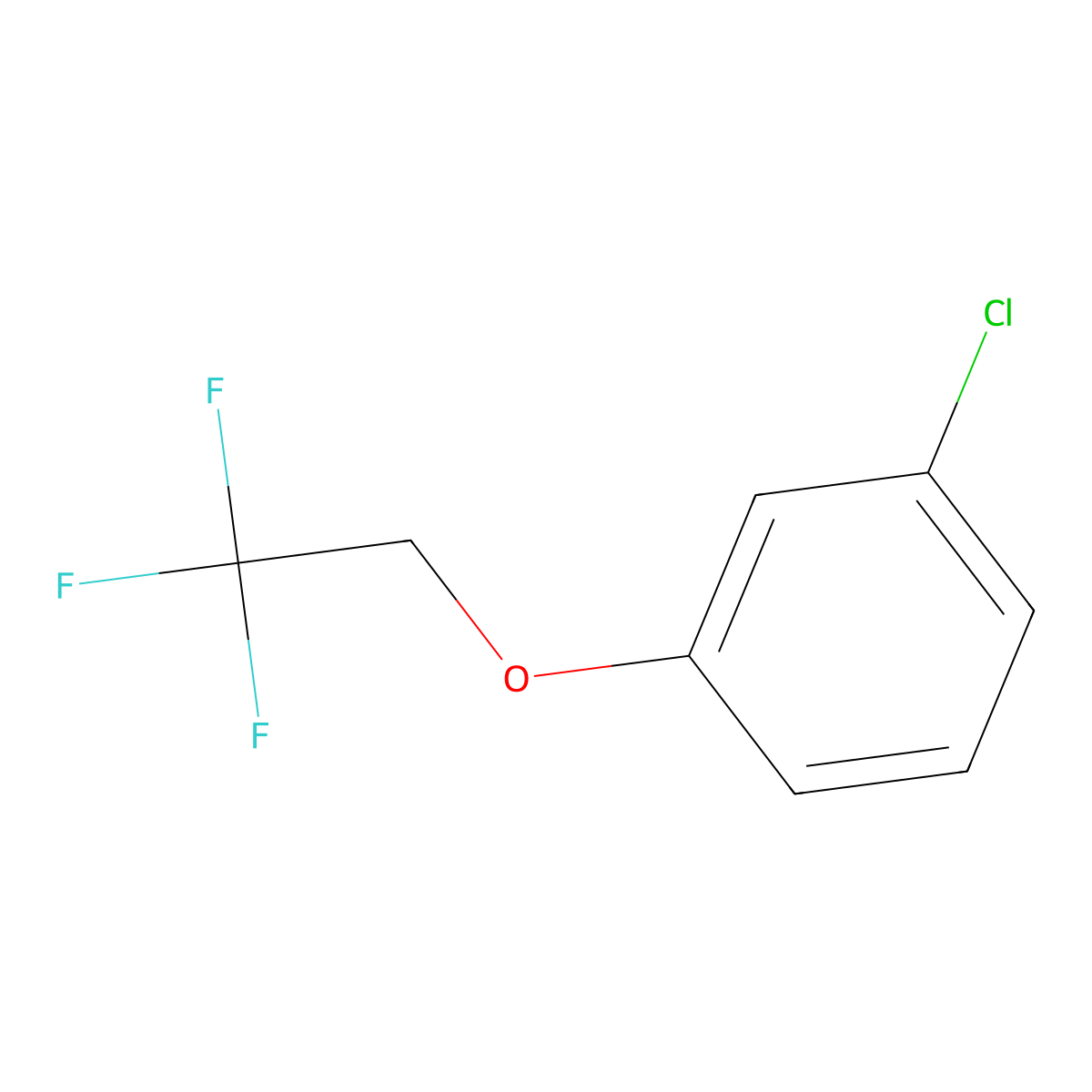 1-Chloro-3-(2,2,2-trifluoroethoxy)benzene molecular structure, CAS 106854-78-8