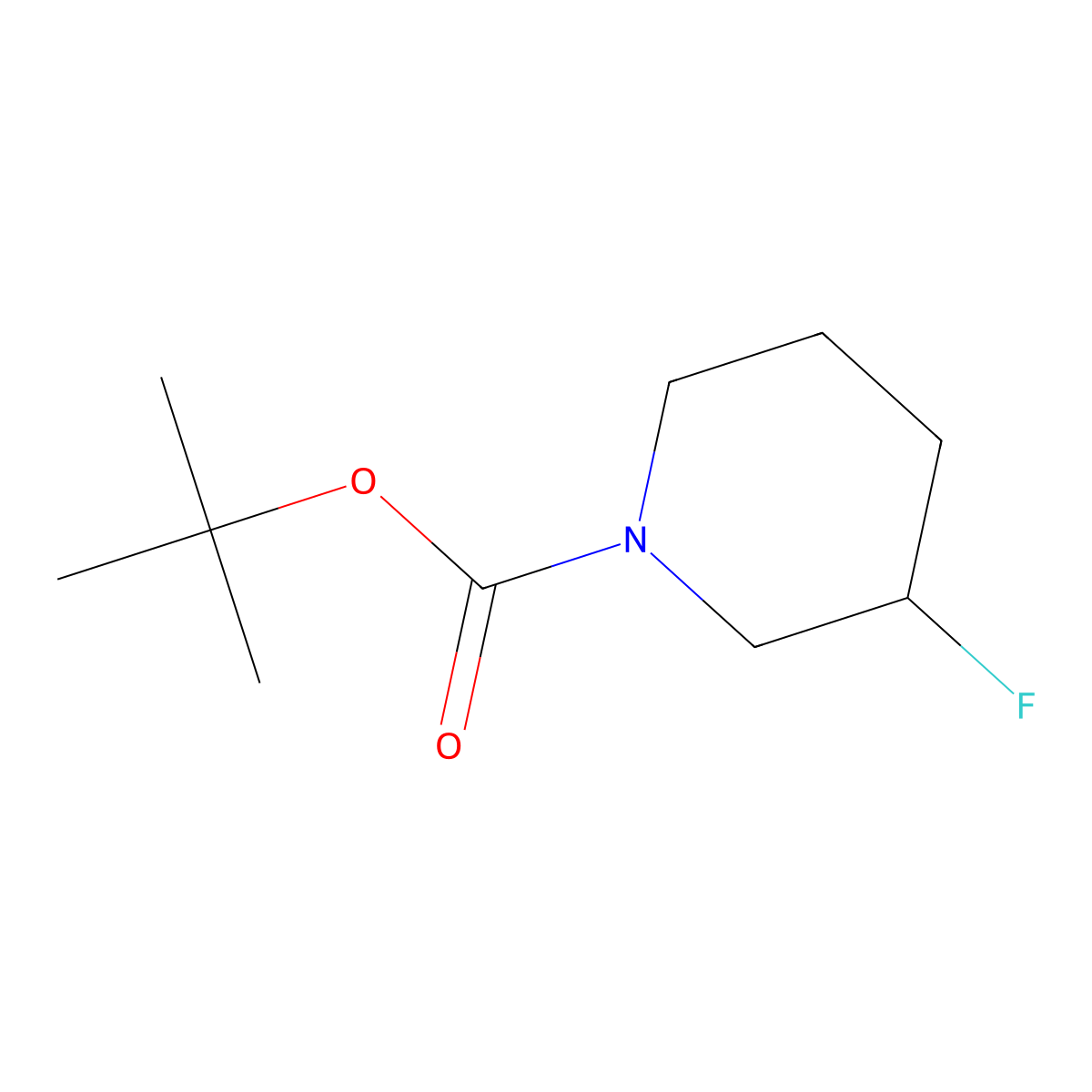 Tert-butyl 3-fluoropiperidine-1-carboxylate molecular structure, CAS 1068560-26-8
