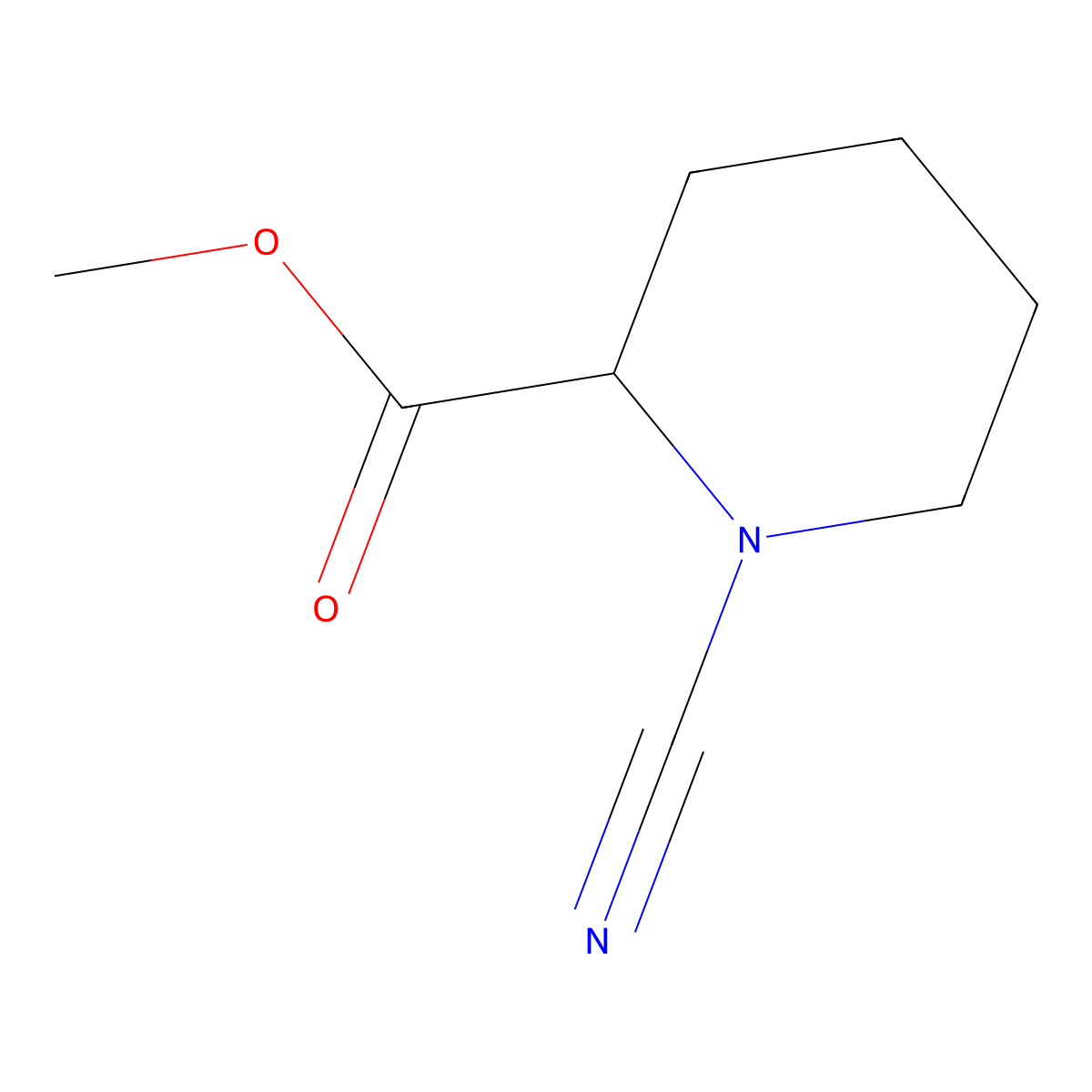 Methyl 1-cyanopiperidine-2-carboxylate molecular structure, CAS 1068574-02-6