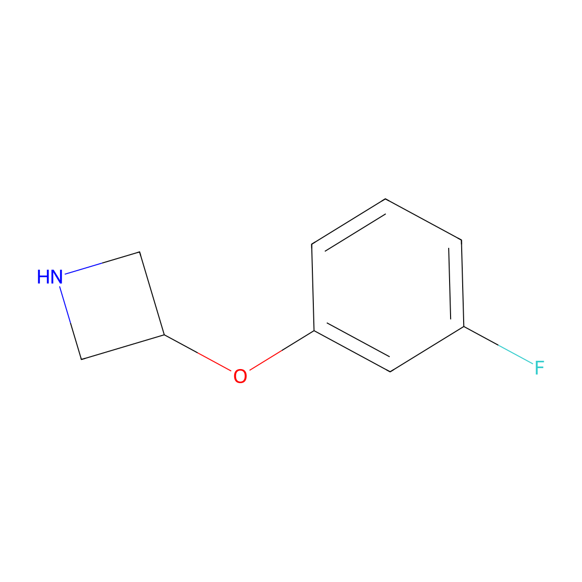 3-(3-Fluorophenoxy)azetidine molecular structure, CAS 106860-03-1
