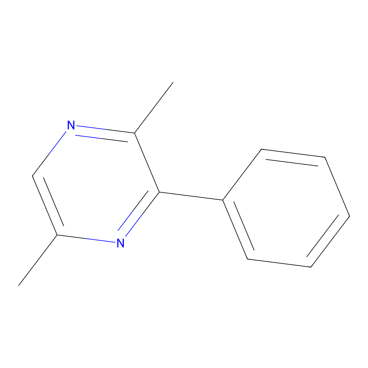 2,5-Dimethyl-3-phenylpyrazine molecular structure, CAS 106860-97-3