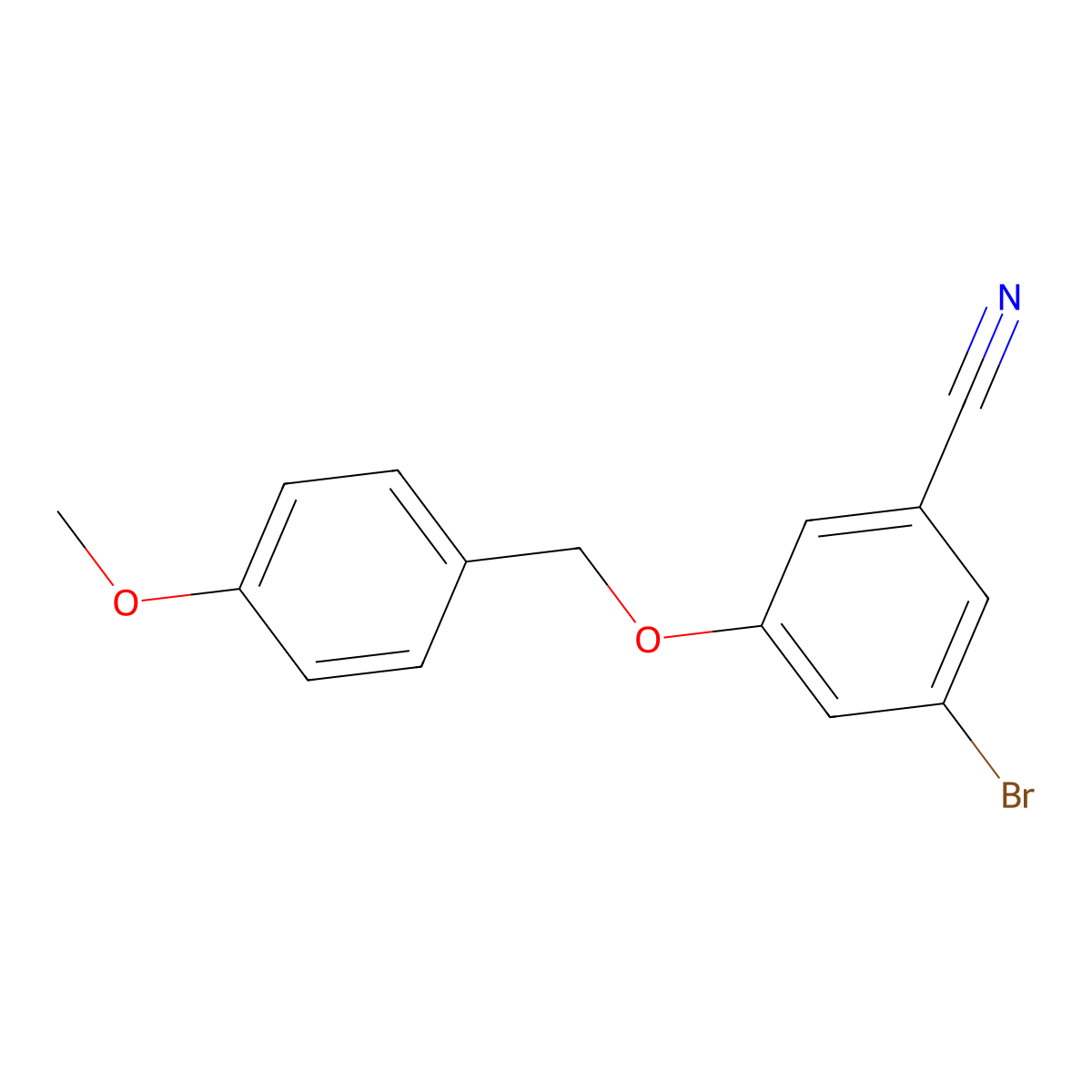 3-Bromo-5-(4-methoxy-benzyloxy)-benzonitrile molecular structure, CAS 1068604-45-4