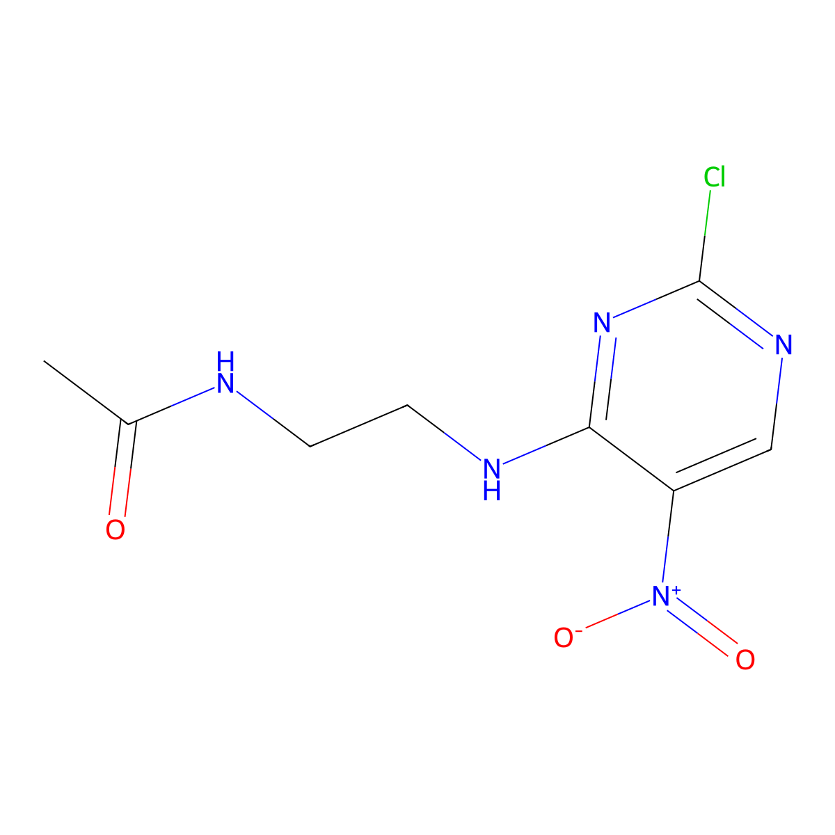N-(2-((2-Chloro-5-nitropyrimidin-4-yl)amino)ethyl)acetamide molecular structure, CAS 1068607-13-5