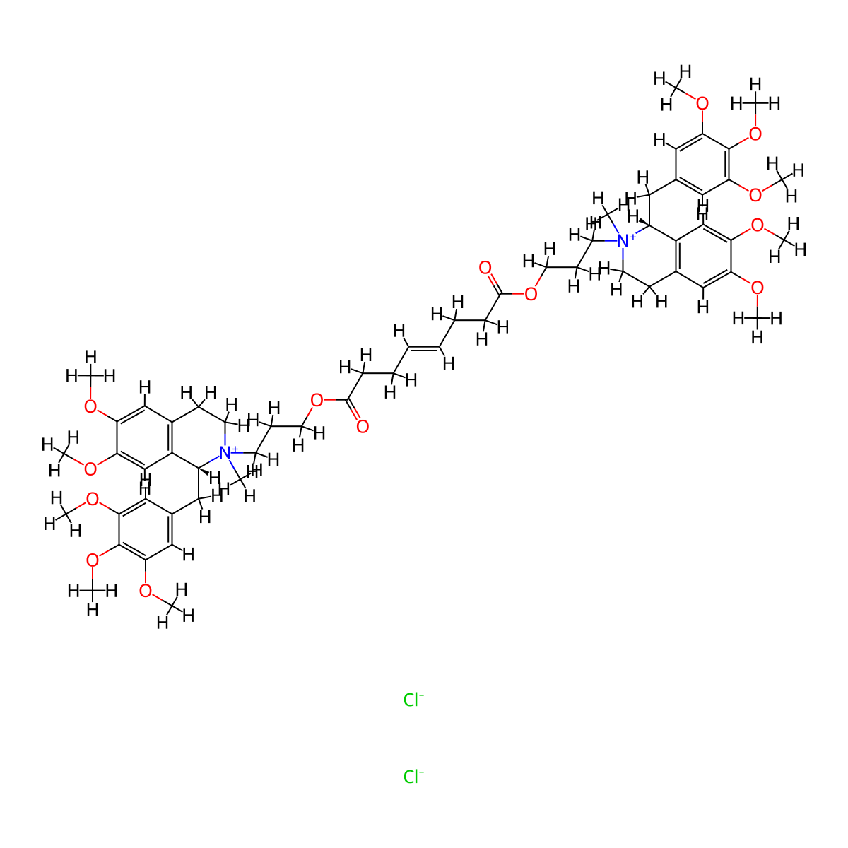 Mivacurium Chloride molecular structure, CAS 106861-44-3