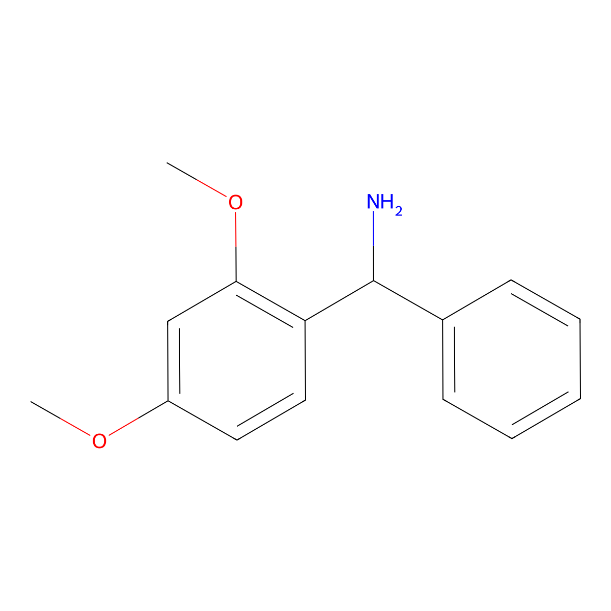 2,4-Dimethoxy-alpha-phenylbenzenemethanamine molecular structure, CAS 106864-38-4