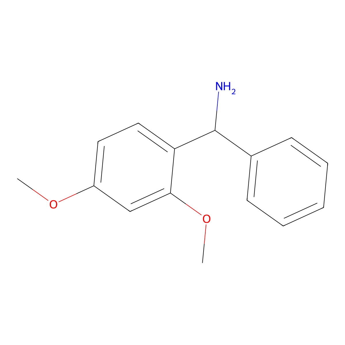 2,4-Dimethoxy-alpha-phenylbenzenemethanamine molecular structure, CAS 106864-38-4