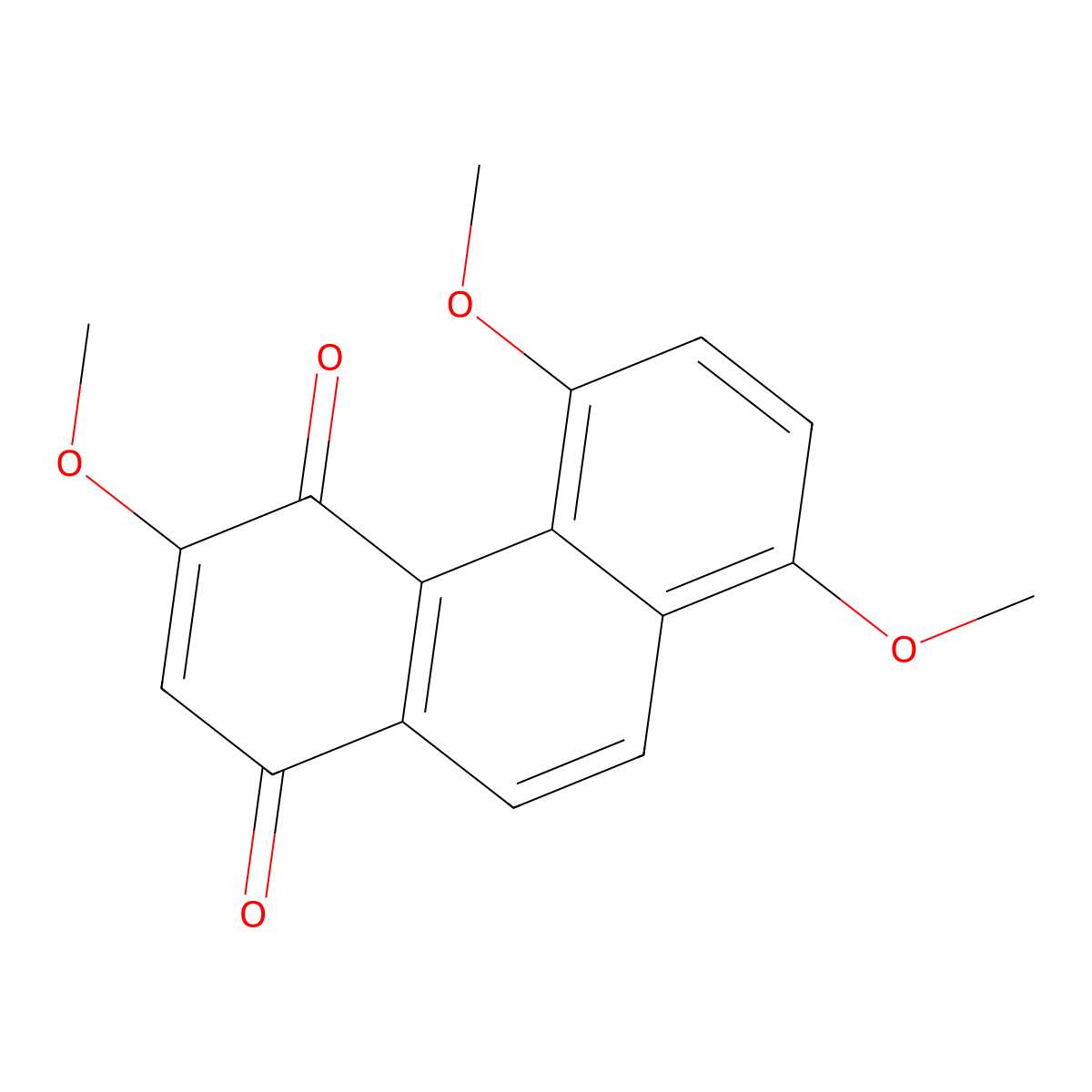 3,5,8-Trimethoxyphenanthrene-1,4-dione molecular structure, CAS 106868-02-4