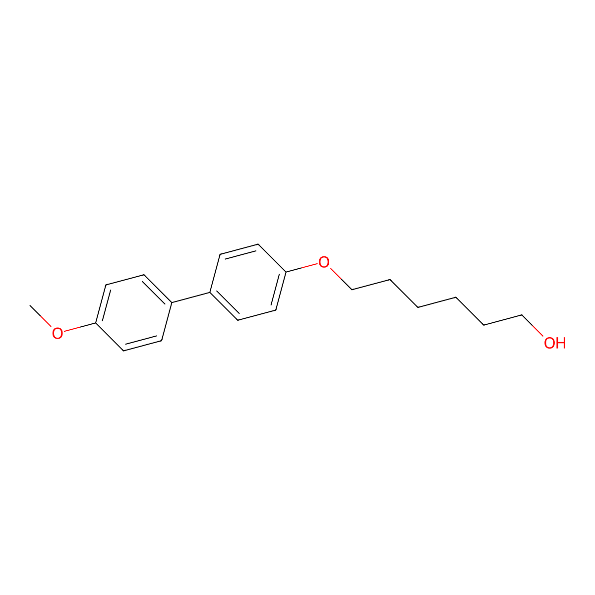4-(6-Hydroxyhexyloxy)-4'-methoxybiphenyl molecular structure, CAS 106869-53-8