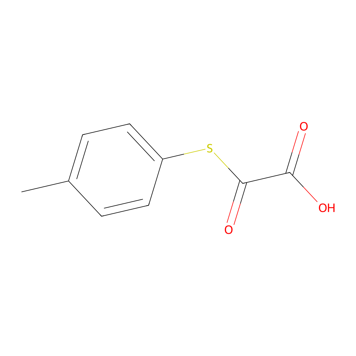 2-Oxo-2-(p-tolylthio)acetic acid molecular structure, CAS 106871-53-8