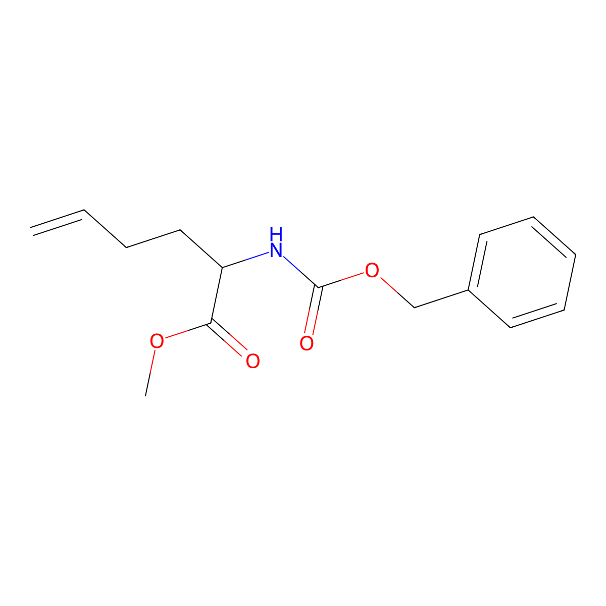 Methyl 2-{[(benzyloxy)carbonyl]amino}hex-5-enoate molecular structure, CAS 106872-32-6
