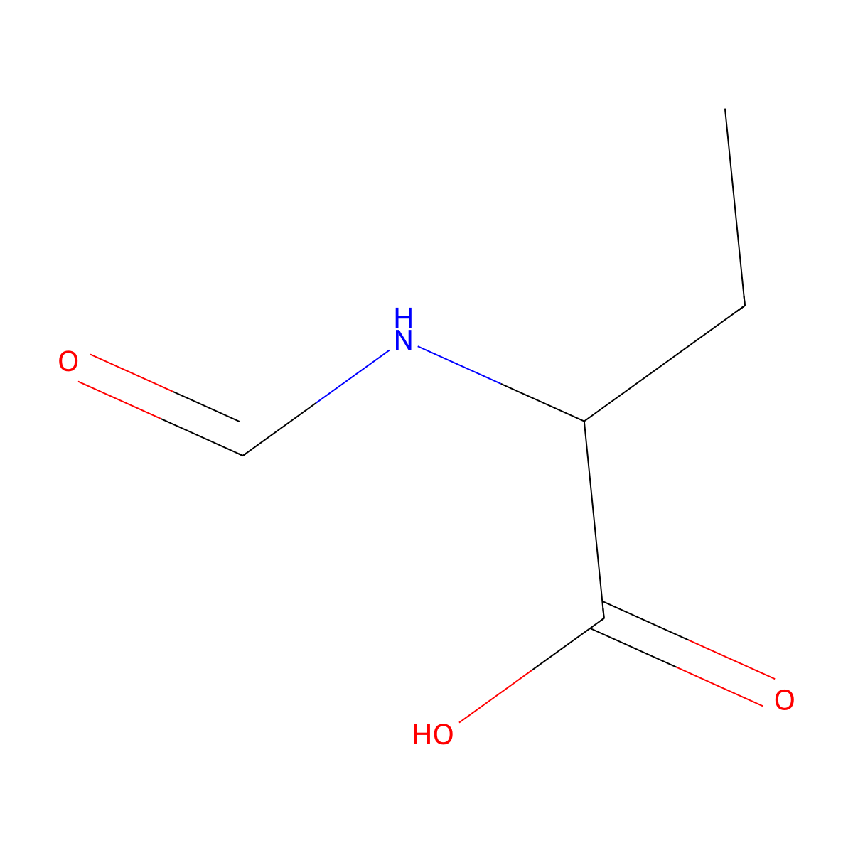 2-Formamidobutanoic acid molecular structure, CAS 106873-99-8