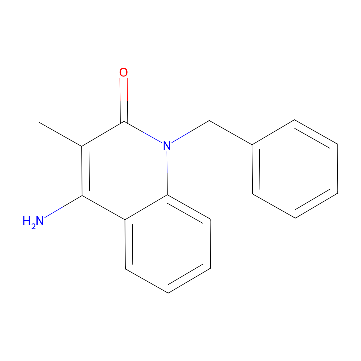 4-Amino-1-benzyl-3-methyl-1,2-dihydroquinolin-2-one molecular structure, CAS 106875-04-1