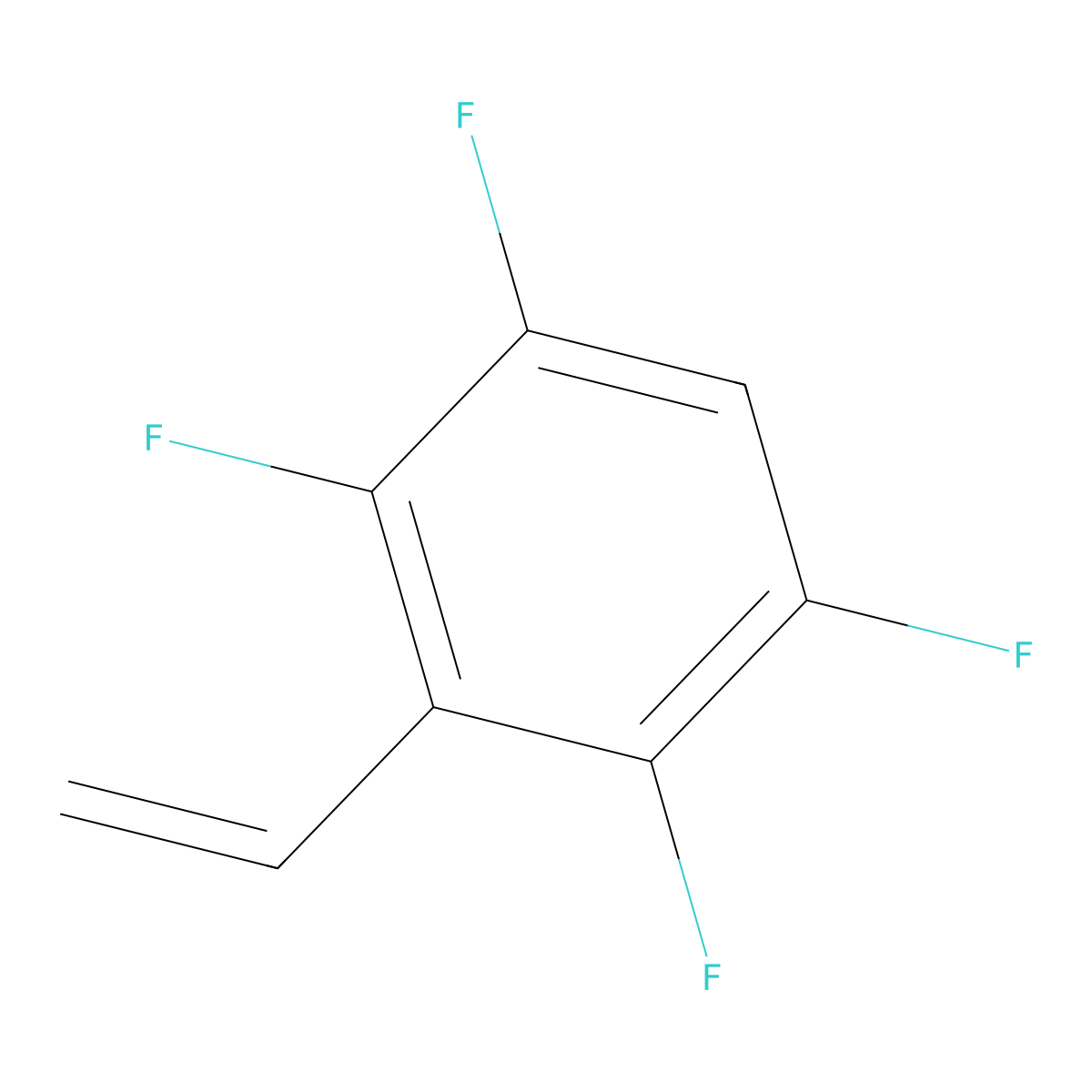 2,3,5,6-Tetrafluorostyrene molecular structure, CAS 106875-92-7