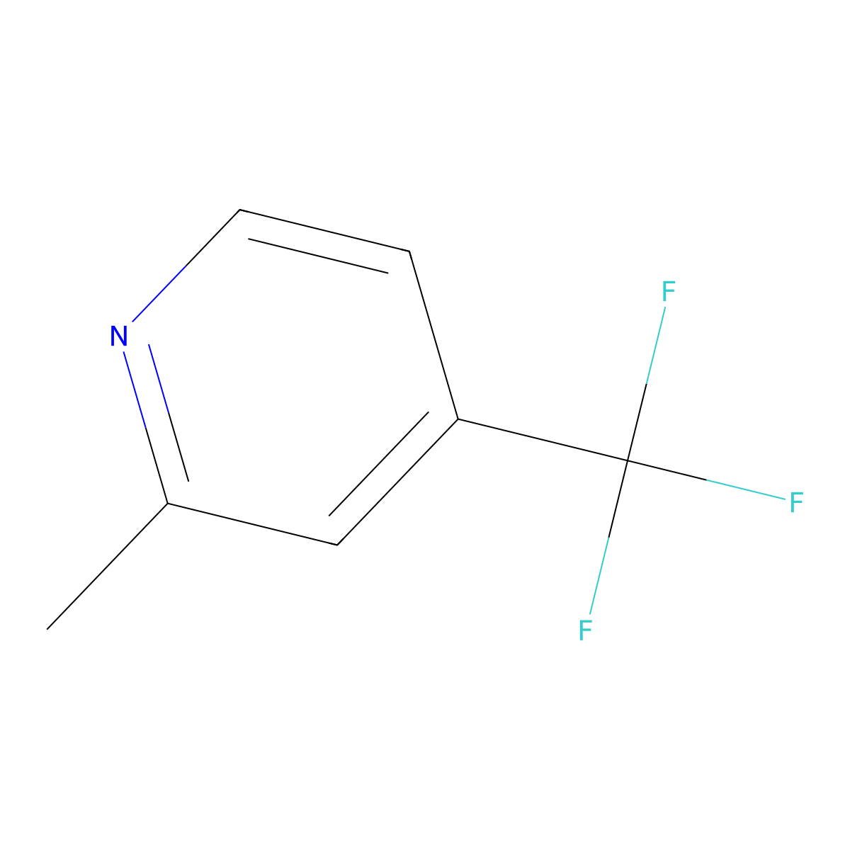 2-Methyl-4-(trifluoromethyl)pyridine molecular structure, CAS 106877-17-2