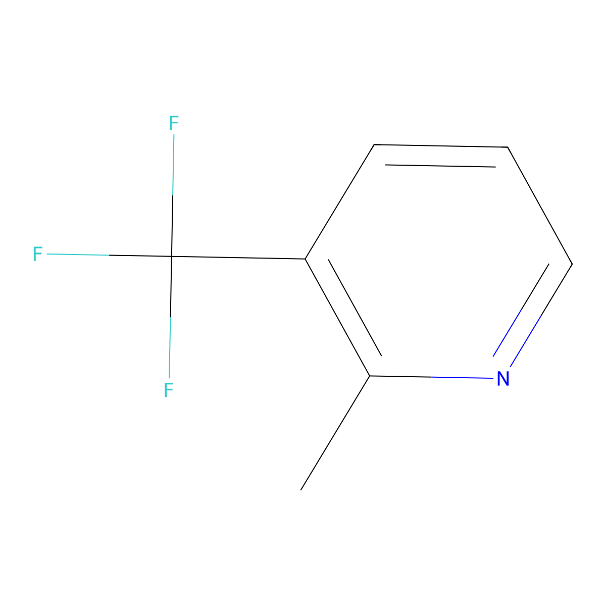 2-Methyl-3-(trifluoromethyl)pyridine molecular structure, CAS 106877-18-3