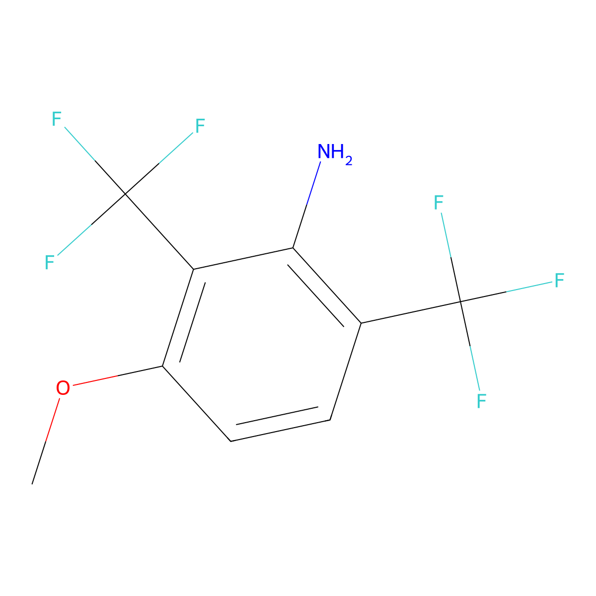 3-Methoxy-2,6-bis(trifluoromethyl)aniline molecular structure, CAS 106877-19-4