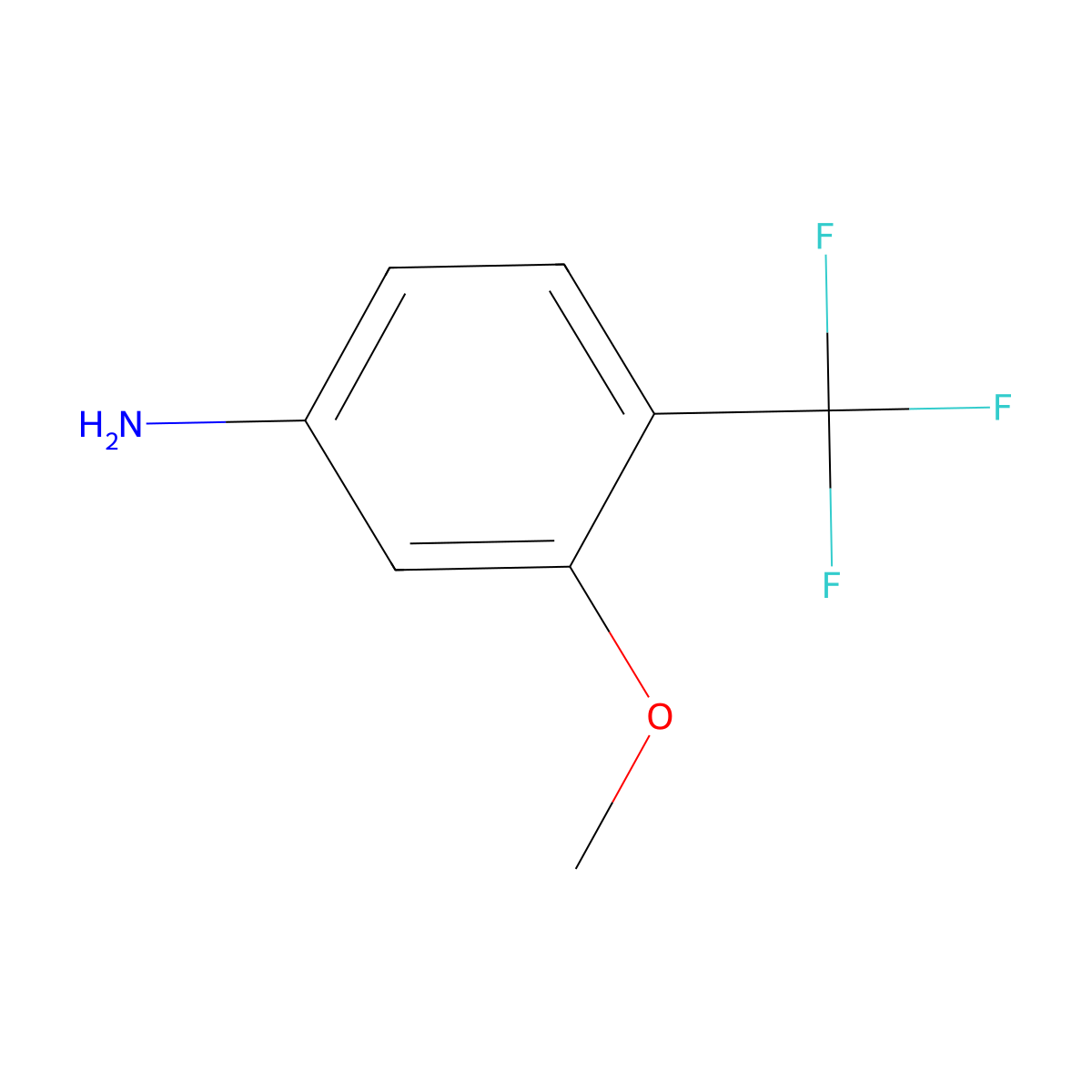 3-Methoxy-4-(trifluoromethyl)aniline molecular structure, CAS 106877-20-7