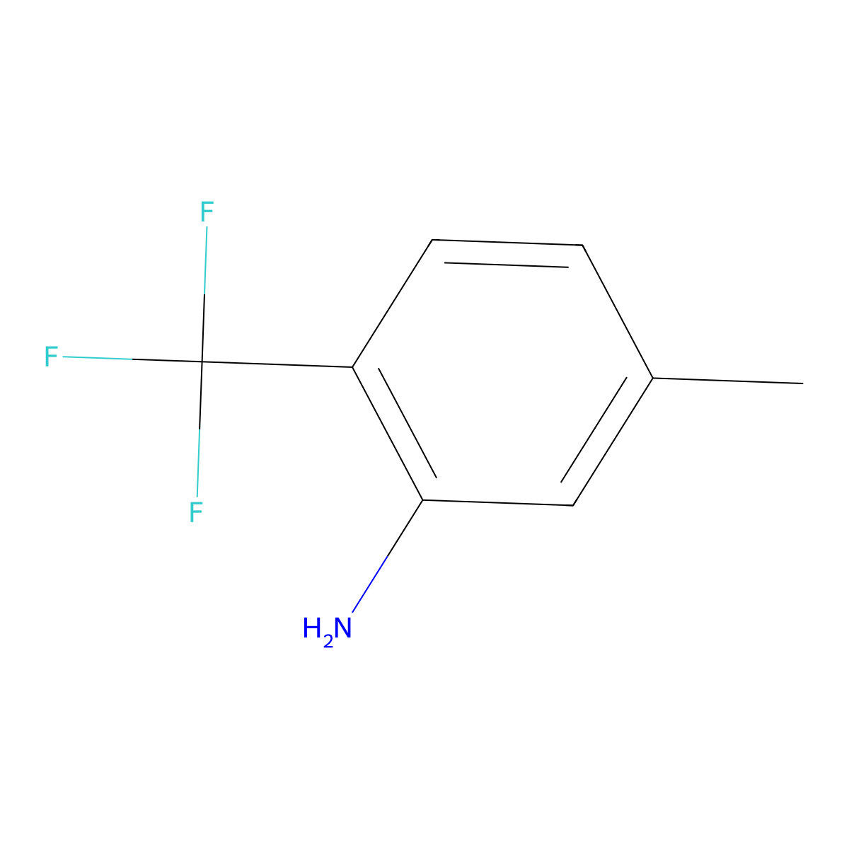 5-Methyl-2-(trifluoromethyl)aniline molecular structure, CAS 106877-29-6