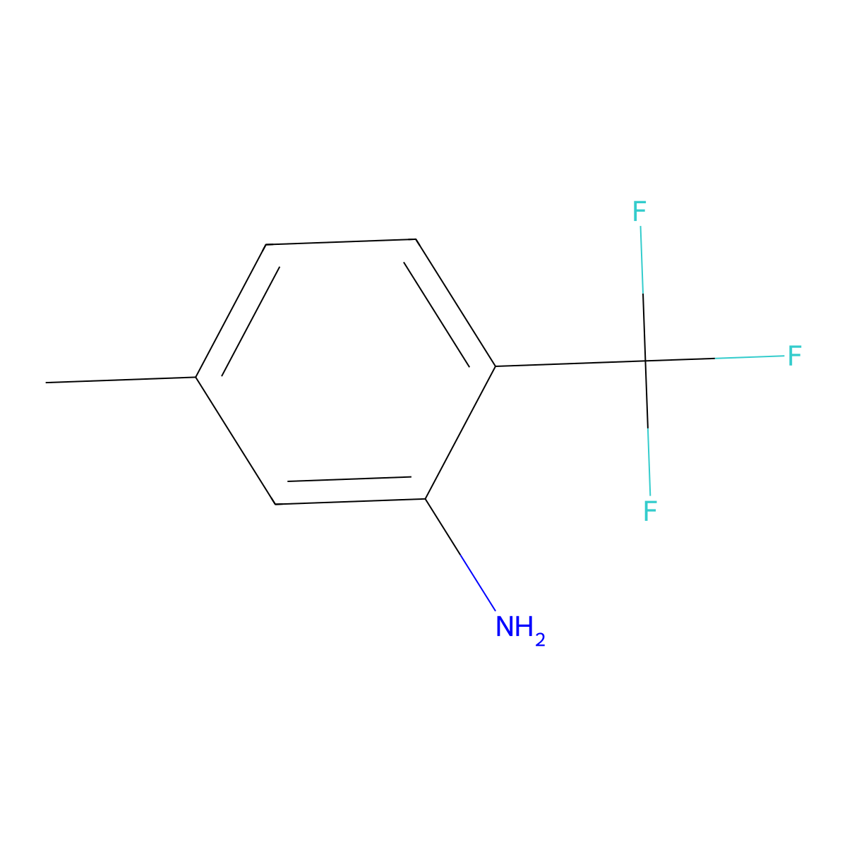 5-Methyl-2-(trifluoromethyl)aniline molecular structure, CAS 106877-29-6