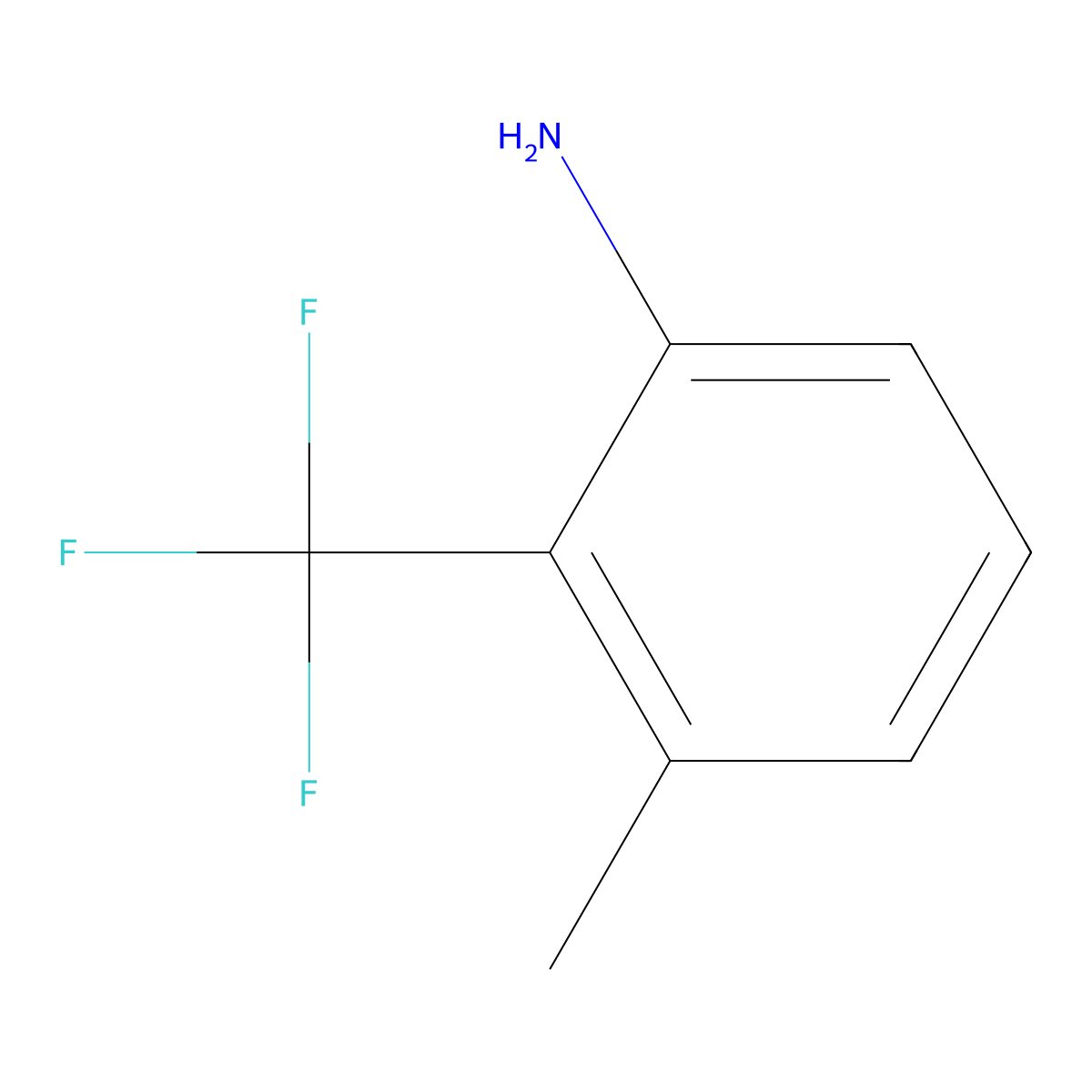 3-Methyl-2-(trifluoromethyl)benzenamine molecular structure, CAS 106877-30-9