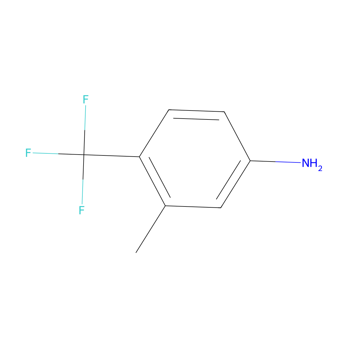 3-Methyl-4-(trifluoromethyl)aniline molecular structure, CAS 106877-31-0