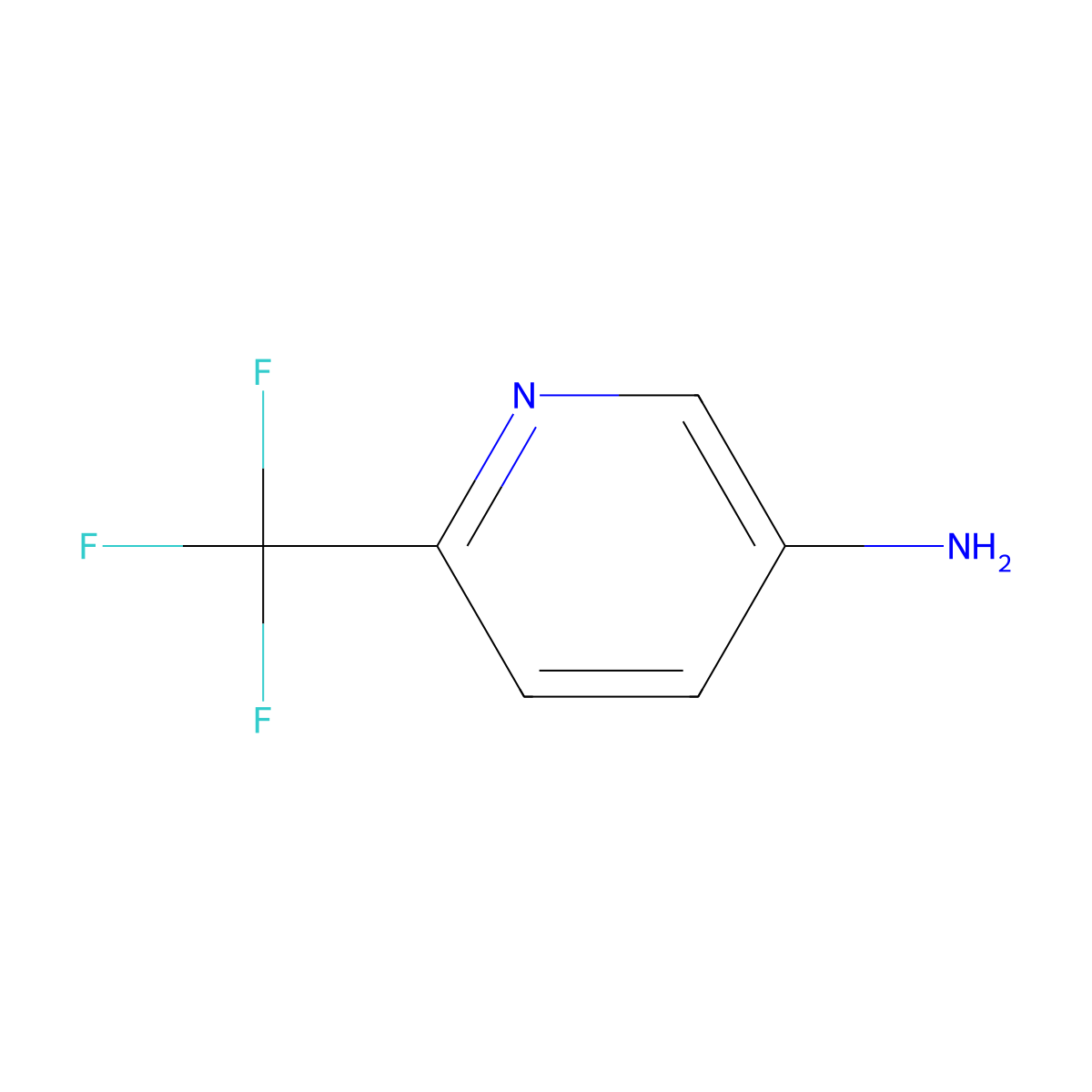 5-Amino-2-(trifluoromethyl)pyridine molecular structure, CAS 106877-33-2