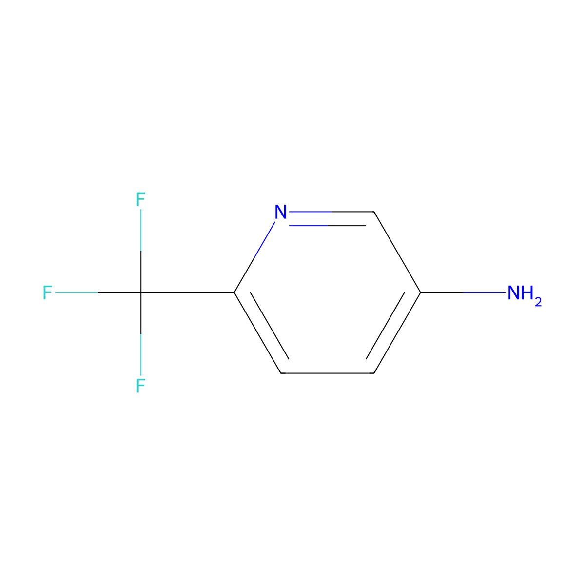 5-Amino-2-(trifluoromethyl)pyridine molecular structure, CAS 106877-33-2