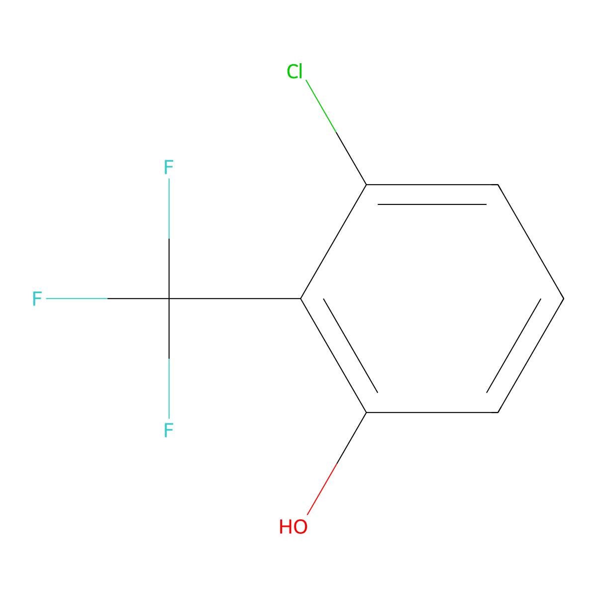 3-Chloro-2-(trifluoromethyl)phenol molecular structure, CAS 106877-34-3