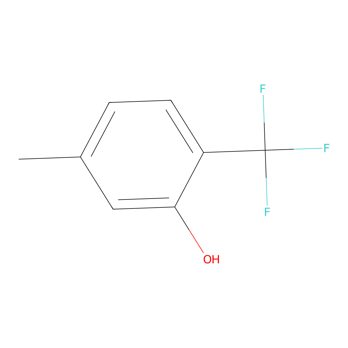 5-Methyl-2-(trifluoromethyl)phenol molecular structure, CAS 106877-38-7