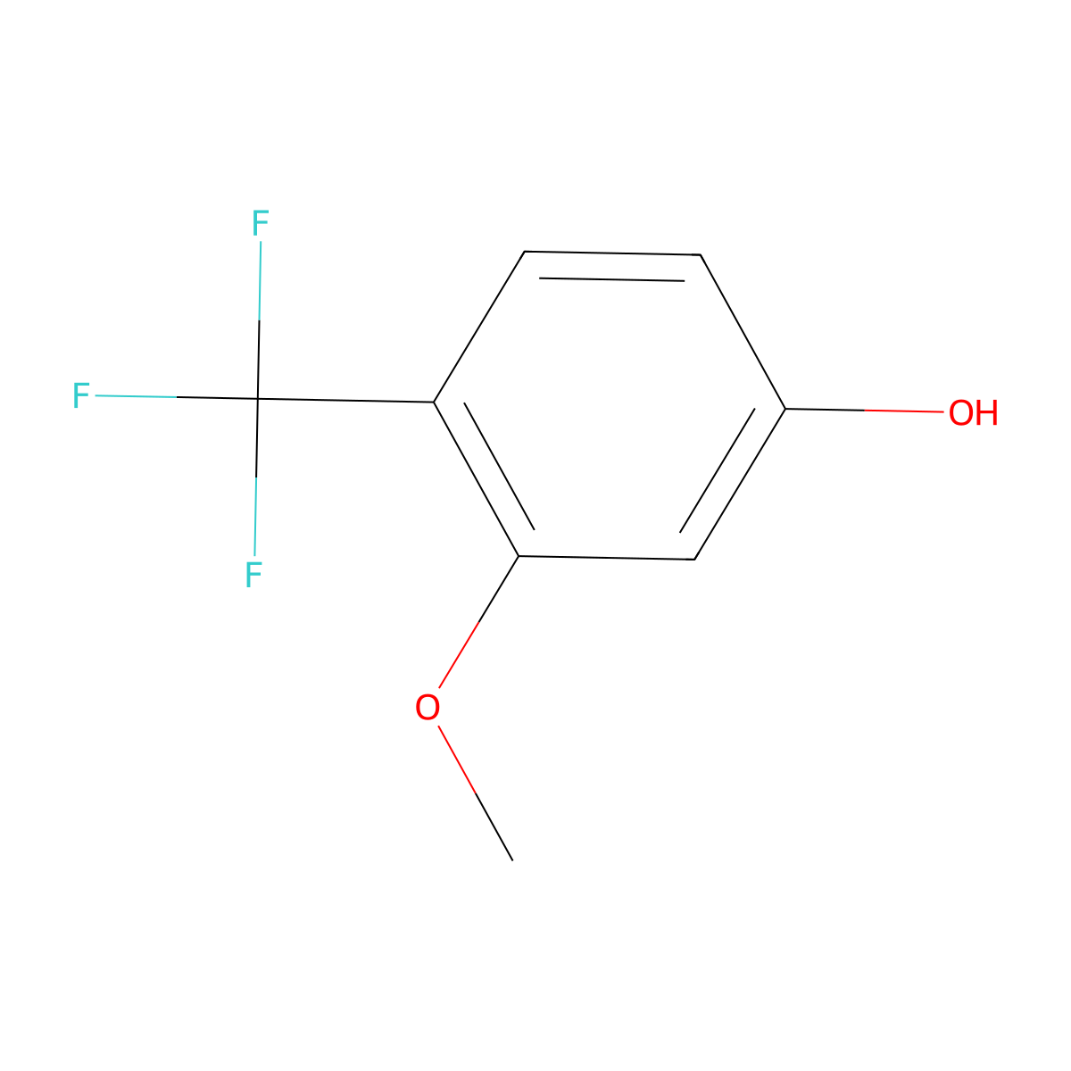 3-Methoxy-4-(trifluoromethyl)phenol molecular structure, CAS 106877-41-2