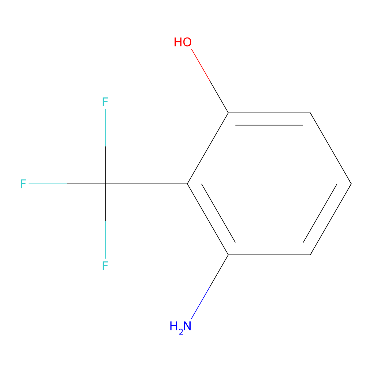 3-Amino-2-(trifluoromethyl)phenol molecular structure, CAS 106877-45-6
