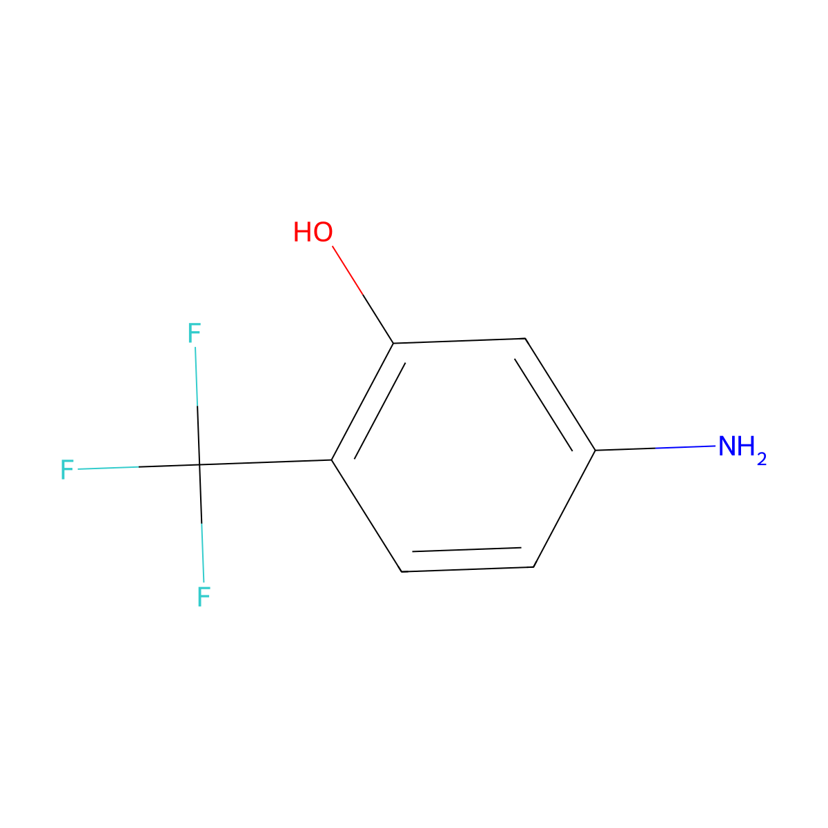 5-Amino-2-trifluoromethyl-phenol molecular structure, CAS 106877-47-8