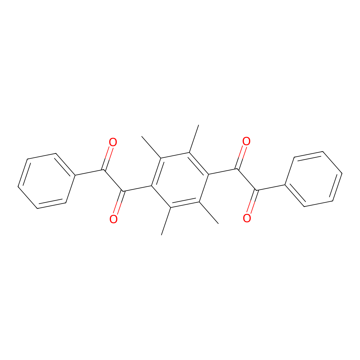 Ethanedione, 1,1'-(2,3,5,6-tetramethyl-1,4-phenylene)bis[2-phenyl- molecular structure, CAS 106877-53-6