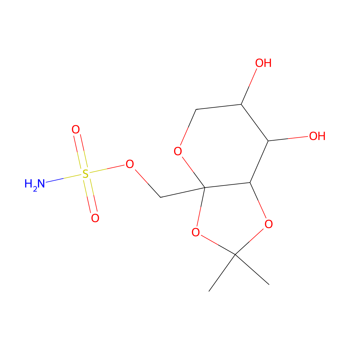 4,5-Desisopropylidene Topiramate molecular structure, CAS 106881-41-8