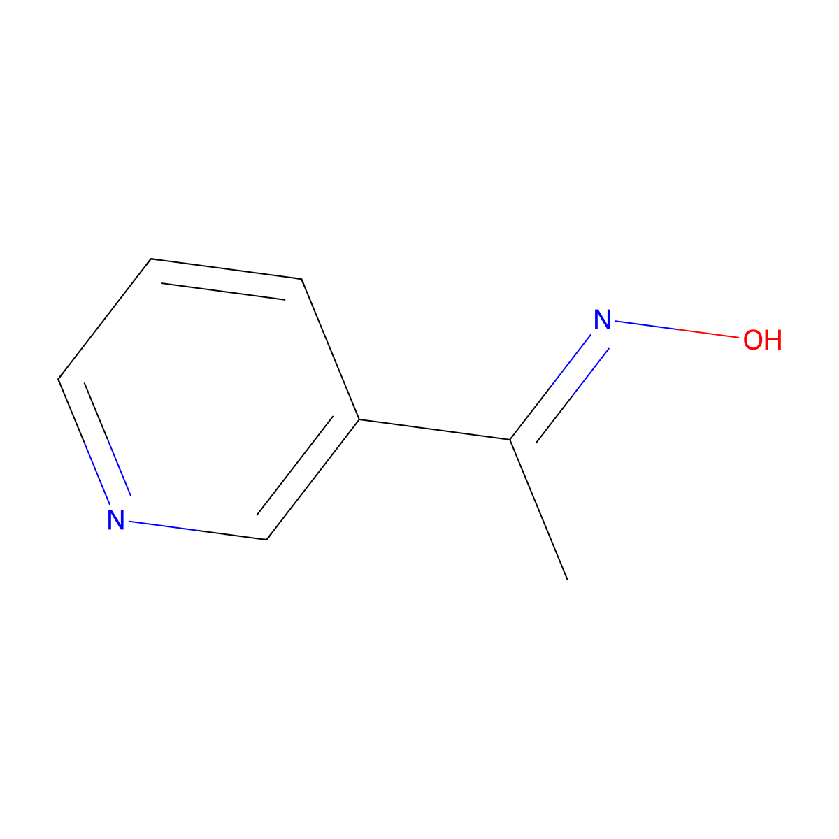 3-Acetylpyridine oxime molecular structure, CAS 106881-77-0