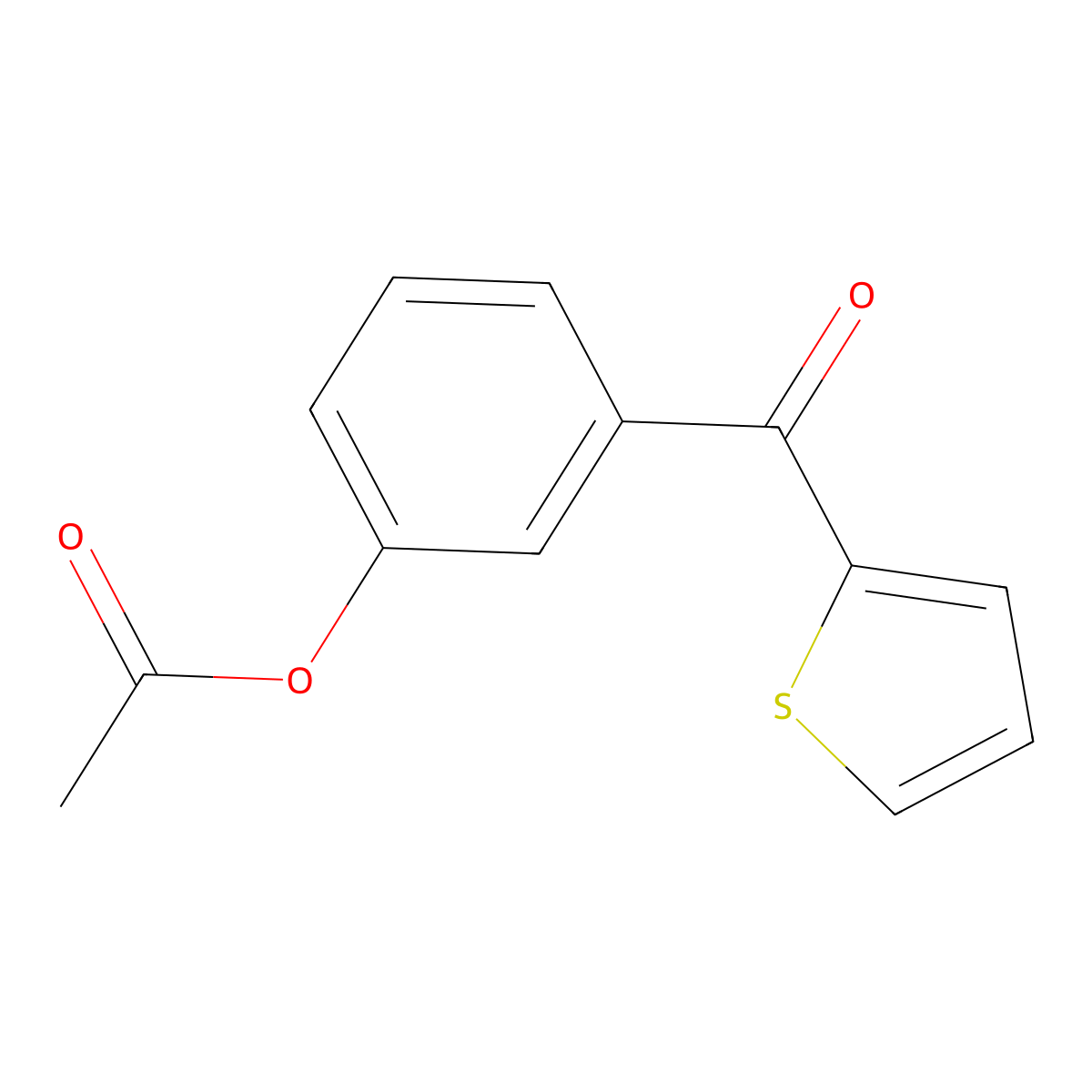 2-(3-Acetoxybenzoyl) thiophene molecular structure, CAS 106882-29-5