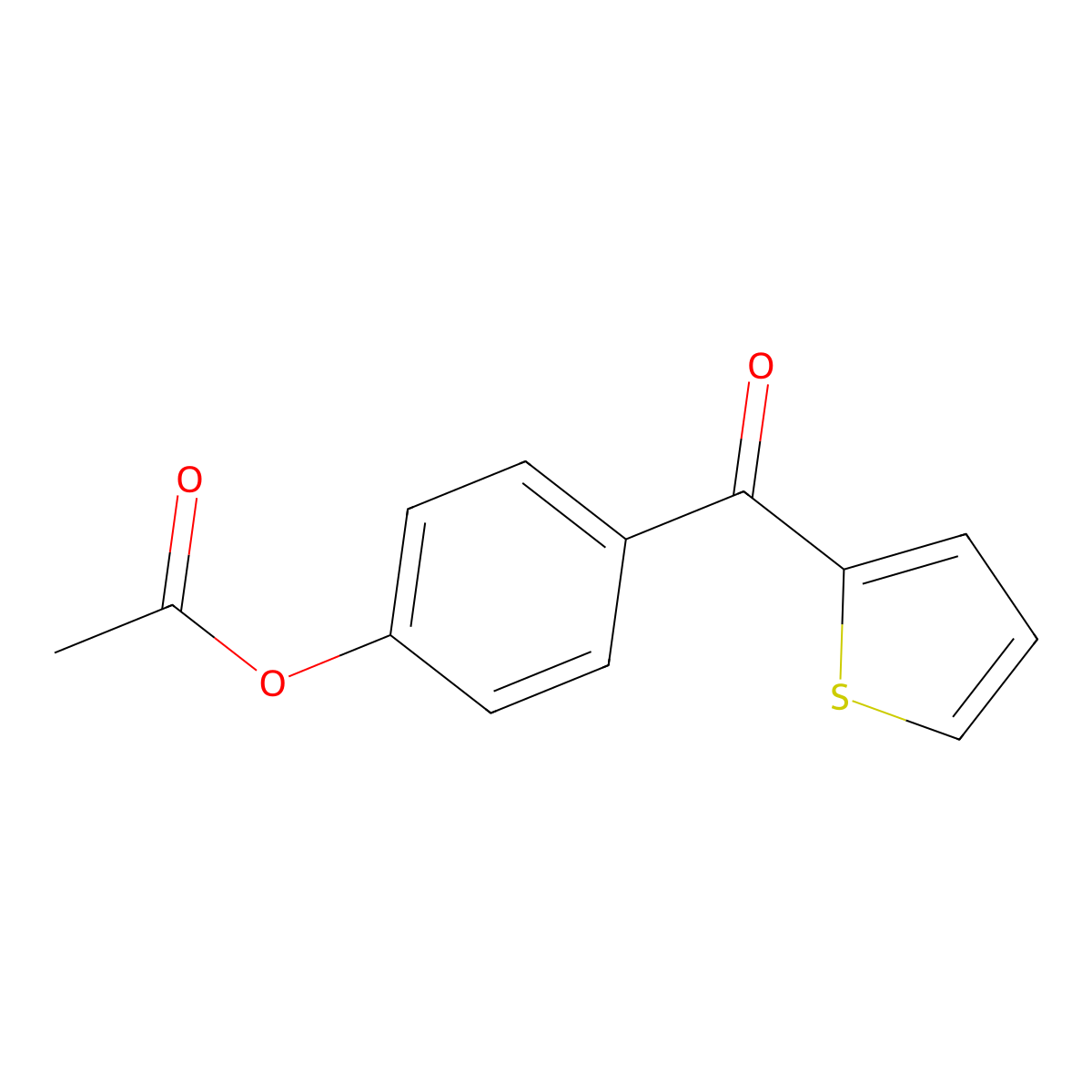2-(4-Acetoxybenzoyl) thiophene molecular structure, CAS 106882-30-8
