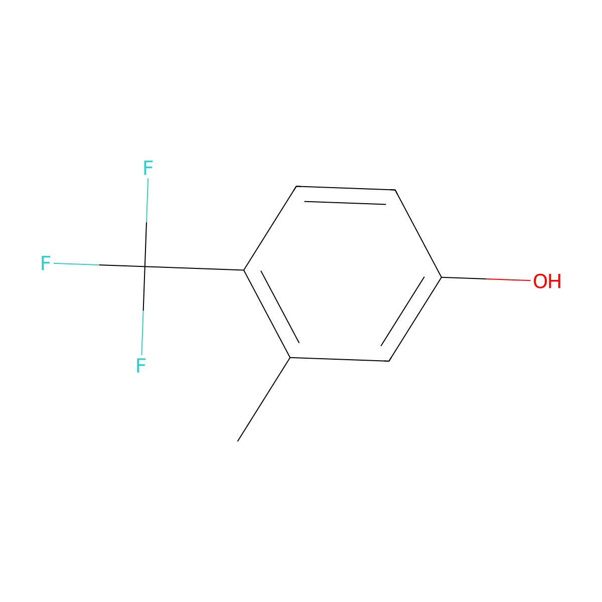 3-Methyl-4-(trifluoromethyl)phenol molecular structure, CAS 106889-91-2
