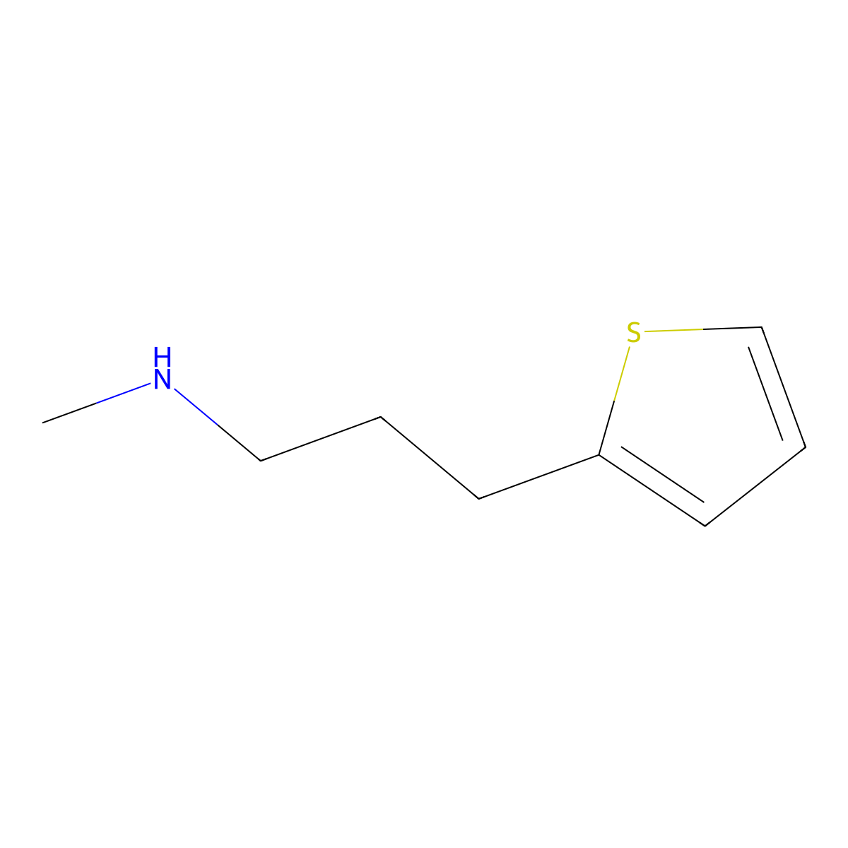 Methyl[3-(thiophen-2-yl)propyl]amine molecular structure, CAS 106891-29-6