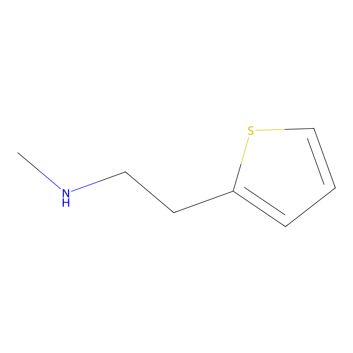 N-Methyl-2-(thiophen-2-yl)ethan-1-amine molecular structure, CAS 106891-32-1