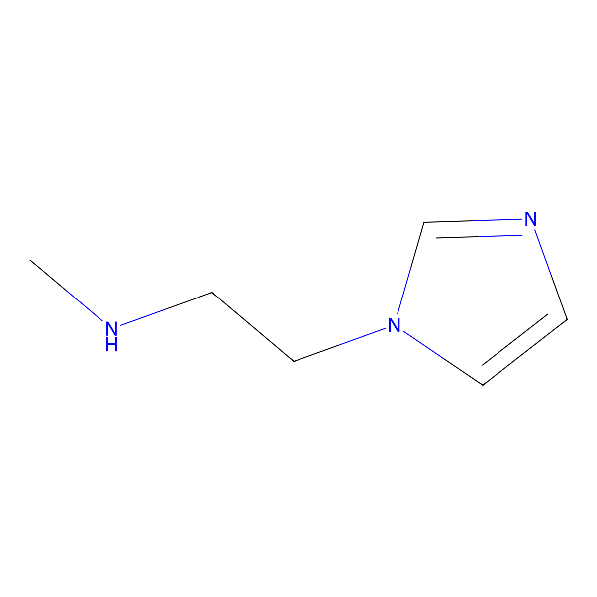 (2-(1H-imidazol-1-yl)ethyl)(methyl)amine molecular structure, CAS 106891-44-5