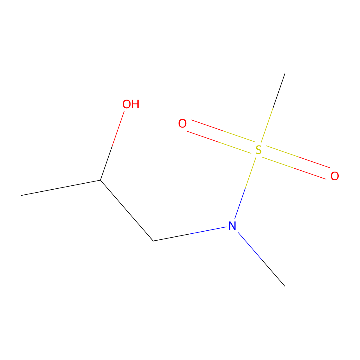 N-(2-hydroxypropyl)-N-methylmethanesulfonamide molecular structure, CAS 106894-77-3