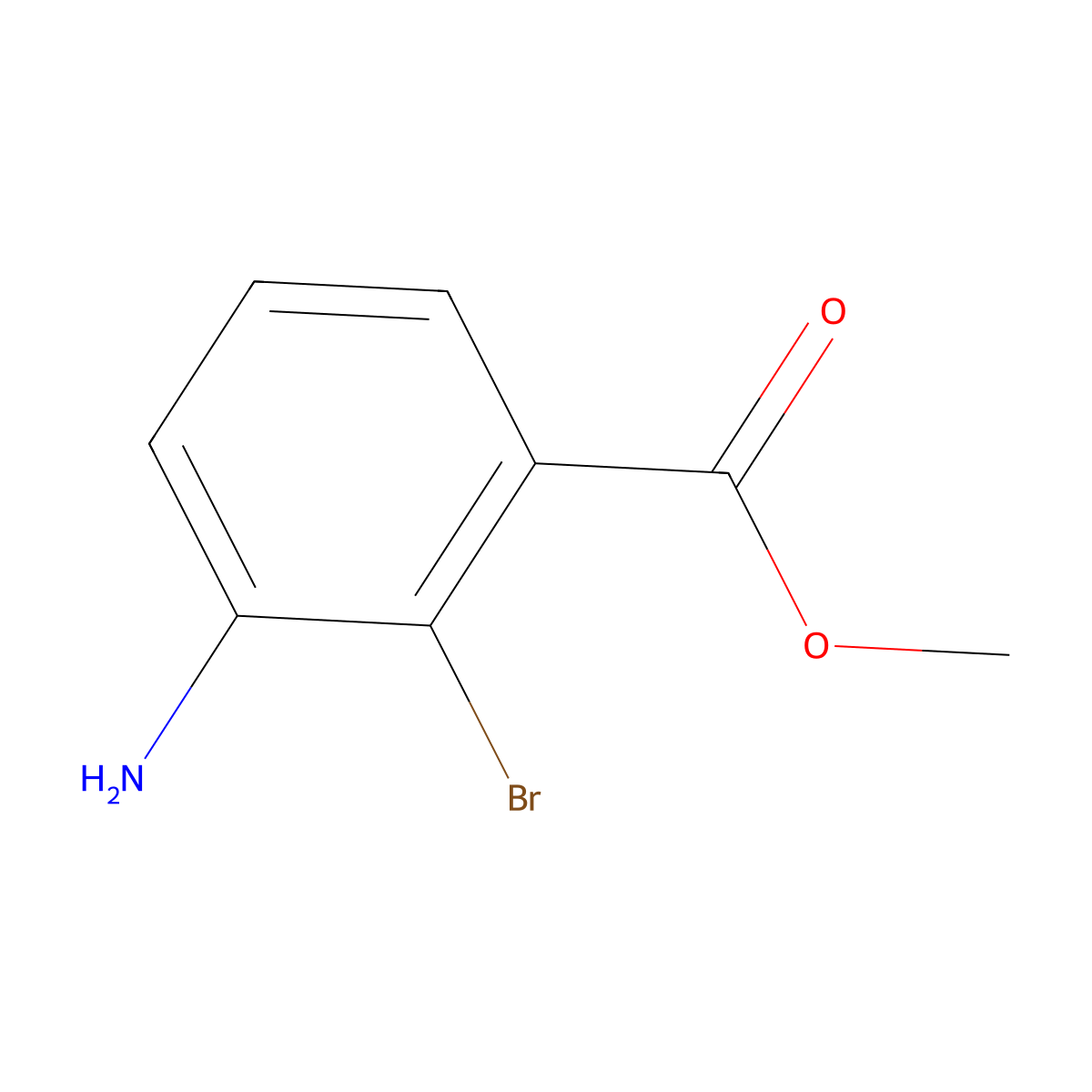 Methyl 3-amino-2-bromobenzoate molecular structure, CAS 106896-48-4